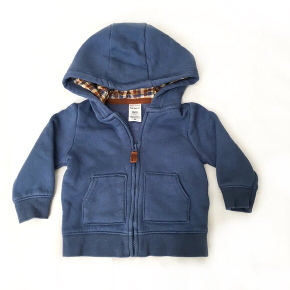 Carter's Boys Blue Casual Sweatshirt with Hood Size 6 Month - Picture 1 of 6